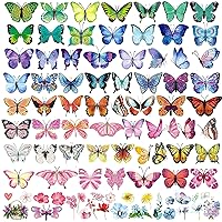 Coszeos Butterfly Temporary Tattoos for Kids Women100styles, Fake Butterflies Cute Tattoo Stickers Waterproof Last Long for Boys and Girls Party Birthday Favors Supplies Gifts