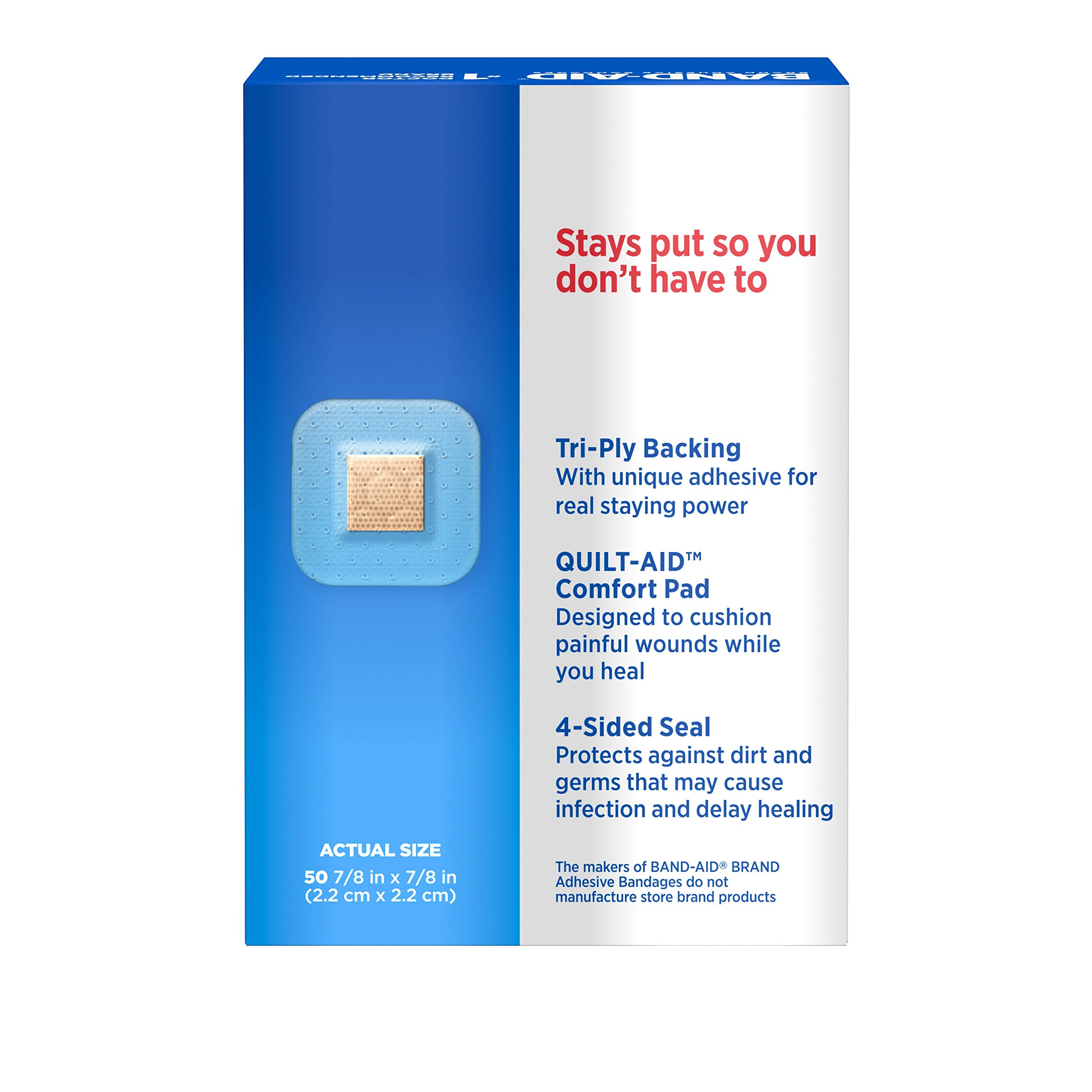 Band-Aid Brand Tru-Stay Clear Spots Bandages for Discreet First Aid, All One Size, 50 Count