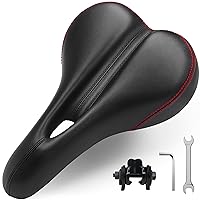 Bike Seat Compatible with Peloton Bike & Bike Plus, Bike Seat Cushion for Men Comfort, Bike Saddle Replacement, Extra Padding Bicycle Seat, Exercise & Road Bike Seat, Accessory for Most Bikes