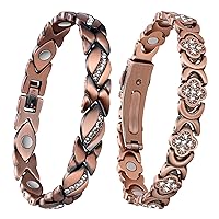 Effective Magnetic Bracelets for Women, Ultra Strength Magnet Bracelet with Sizing Tool