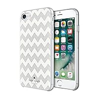 Incipio Apple iPhone 7/8 Kate Spade New York Hybrid Hard-Shell Case - Chevron (Cream/Silver Glitter)