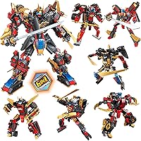 Warrior Robot Transformers Block Building Kit for Age 8-15 | Space Fighters to Warriors | Mech Construction 6-in-1 | 13 Projects (908 Pcs)