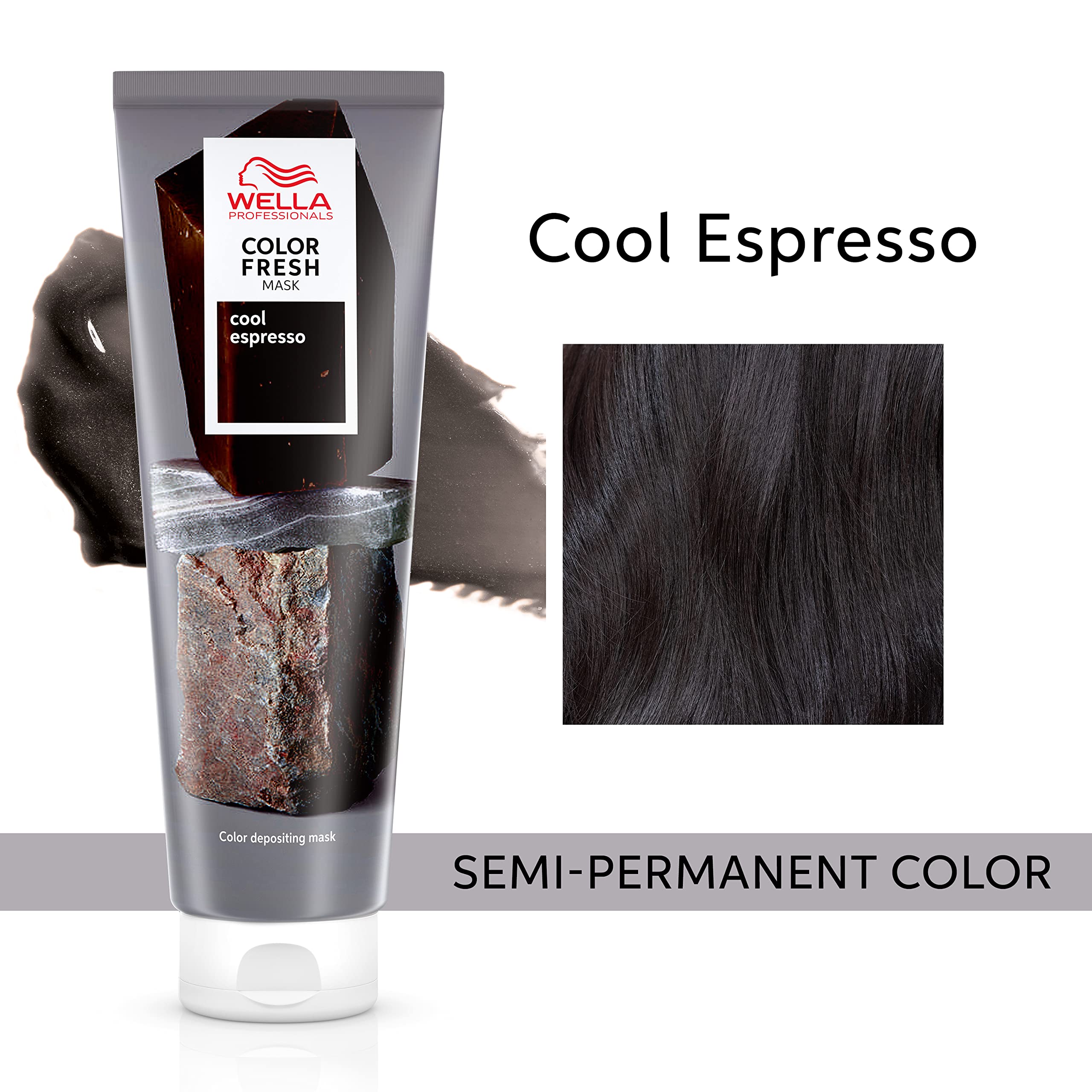 Wella Professionals Color Fresh Masks, Natural Shades, Temporary Color, Damage Free, Color-Depositing Hair Mask With Avocado Oil