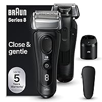 Braun Series 8 8560cc Electric Razor for Men, 4+1 Shaving Elements & Precision Long Hair Trimmer, 5in1 SmartCare Center, Close & Gentle Even on Dense Beards, Wet & Dry Electric Razor, 60min Runtime