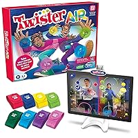 Hasbro Gaming Twister Air game, app-based AR Twister game, connects to smart devices, active party games, from 8 years old, F8158