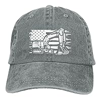 Cool Hat USA American Flag Heavy Equipment Operator Adjustable Vintage Cowboy Baseball Caps Women Men Gift Dad Hats