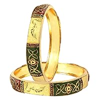 Bollywood Fashion Style Gold Plated Indian Bangle Bracelet Partywear Jewelry for Women's