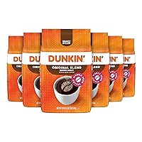 Dunkin' Original Blend Medium Roast Whole Bean Coffee, 18 Ounces (Pack of 6)