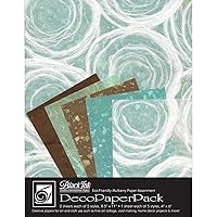 Black Ink Dec Papers, Whimzy, 8.5-x-11-Inch, 15pc