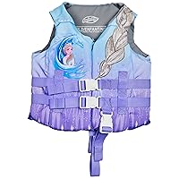 SwimWays Disney Princess Swim Trainer Life Jacket, US Coast Guard Approved Life Vest Kids Swim Vest, Pool Floats & Life Jackets for Kids 33-55 lbs, Elsa