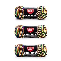 Red Heart Super Saver Mexicana Yarn - 3 Pack of 141g/5oz - Acrylic - 4 Medium (Worsted) - 364 Yards - Knitting/Crochet