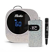 Belle Professional Nail Drill Machine, Sparkly Electric Nail File for Acrylic Nails, Cordless Portable Nail Drill Kit, UV LED Nail Lamp, 54W Sparkling UV Light for Nails,