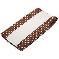NoJo 2 Pack Dot Changing Table Cover - Brown with Ivory Dots