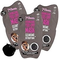 Charcoal Peel-Off Detoxifying Mask, 3-Pack of 0.3 FL Oz each, 3 Sachets
