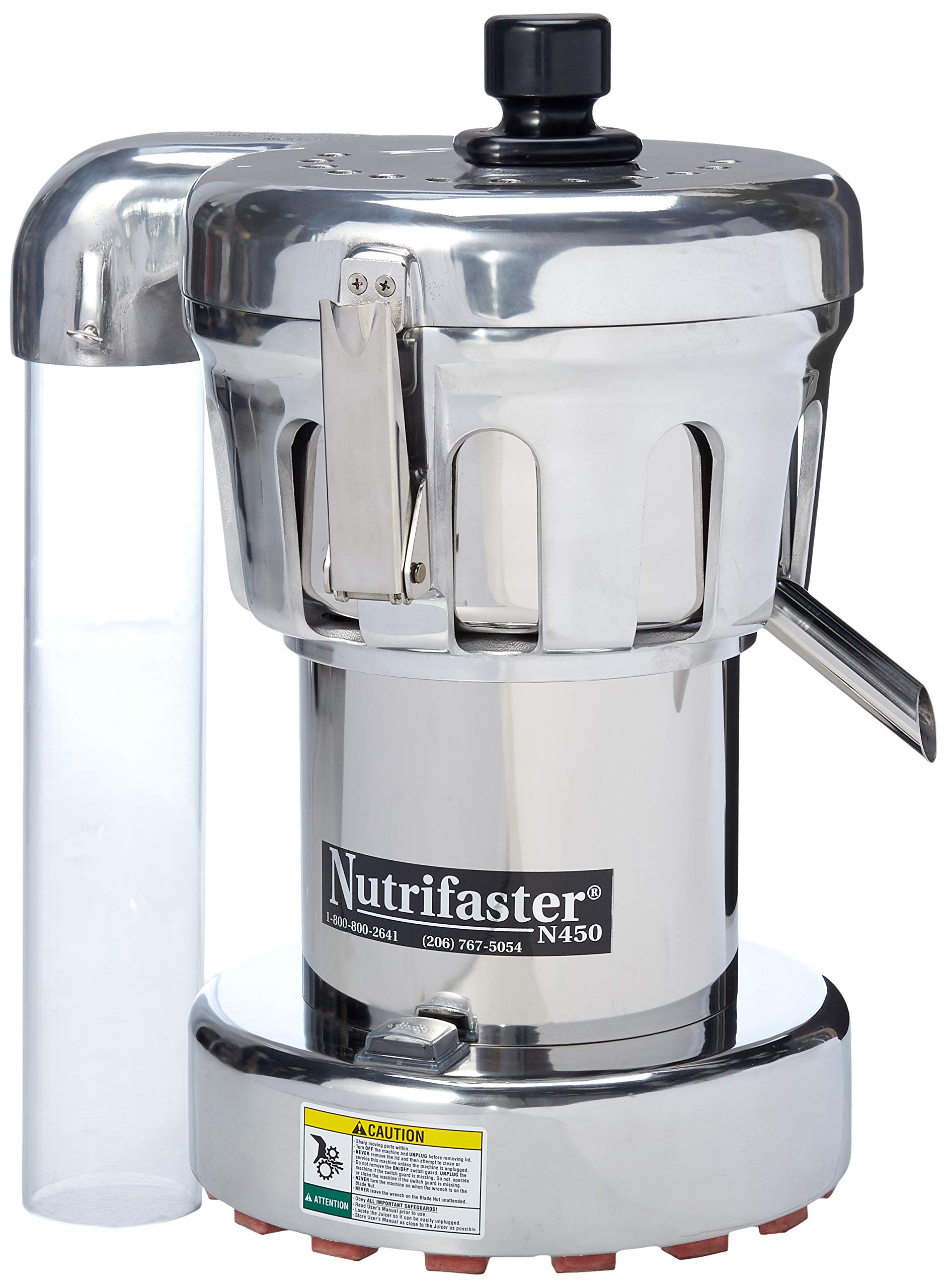 Nutrifaster N450 Multi Purpose Juicer | Polished Aluminum, 6 Lb Container