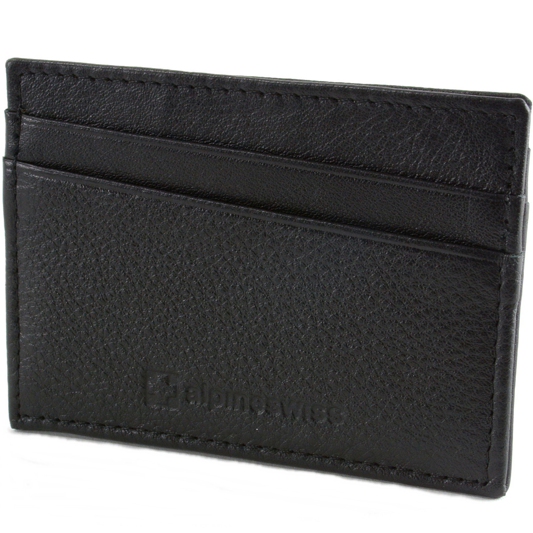 Alpine Swiss RFID Blocking Minimalist Wallet Flat Card Case