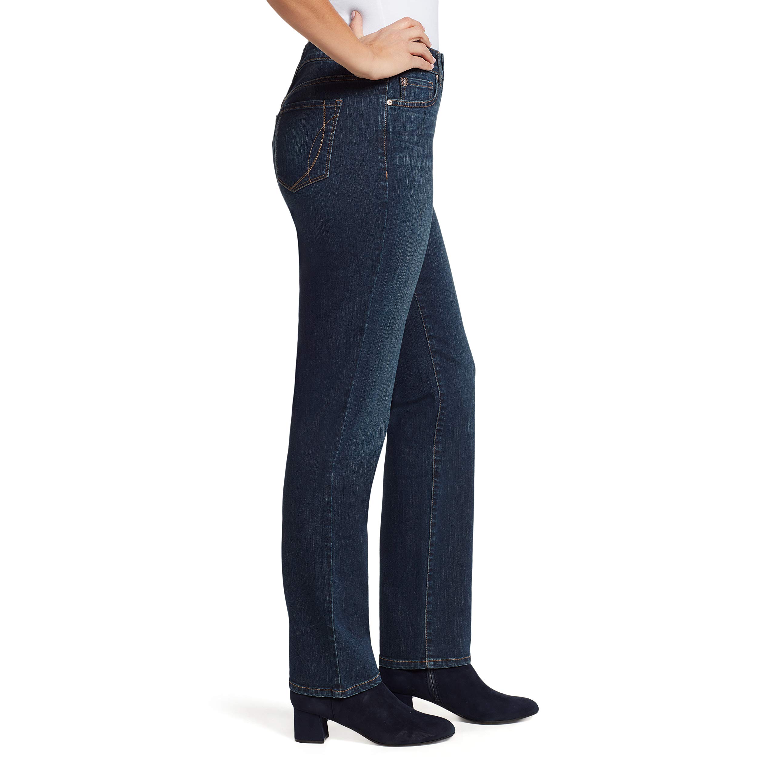 Bandolino Women's Petite Mandie Signature Fit High Rise Straight Jean