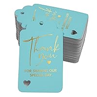 Pack of 50 Real Gold Foil Paper Tags Thankyou for Sharing Our Special Day Bridal Shower-Baby Shower-Retirement-Wedding-Birthday Favor Hang Tags