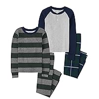 The Children's Place boys Long Sleeve Top and Pants Snug Fit Cotton 2 Pack