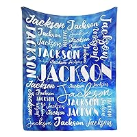 Personalized Blanket and Throw Customized Name Blanket for Kids Adult Flannel Custom Blanket (Color 11, 40''x50'')