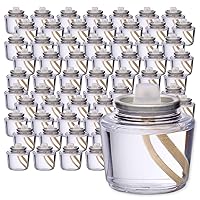 Disposable Liquid Candles, 12 Hour, for Use in Glass Votive Tealight Lamp Holders, Restaurant Wedding Table Top Lights, Child Resistant Closures, 144 Pieces, Clear Fuel Oil HD12TALL