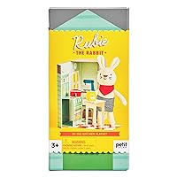Petit Collage Rubie The Rabbit in The Kitchen Play Set – Includes Stuffed Animal Toy and Pop-Out Play Set Box – Perfect for Hours of Pretend Play, Kid's Play Set Encourages Creative Expression