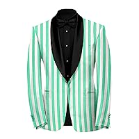 Elina fashion Men's Terry Rayon Tuxedo Jacket Slim Fit Shawl Lapel Blazer Suit for Party Prom Wedding Dinner Christmas
