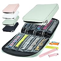 Skywin Watch Band Holder for Apple Watch Bands - An Apple Watch Band Case Organizer with a Band Capacity and Zippered Compartment Sleeves