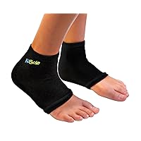 RX Gel Sports Sock for Kids with Heel Sensitivity from Severs Disease, Plantar Fasciitis. US Kid's Sizes 2-7. (2 Pairs per box, 4 socks total)