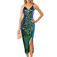 GRACE KARIN Women's Sexy Sequin Dress Sparkly Glitter Formal Evening Party Bodycon Dresses