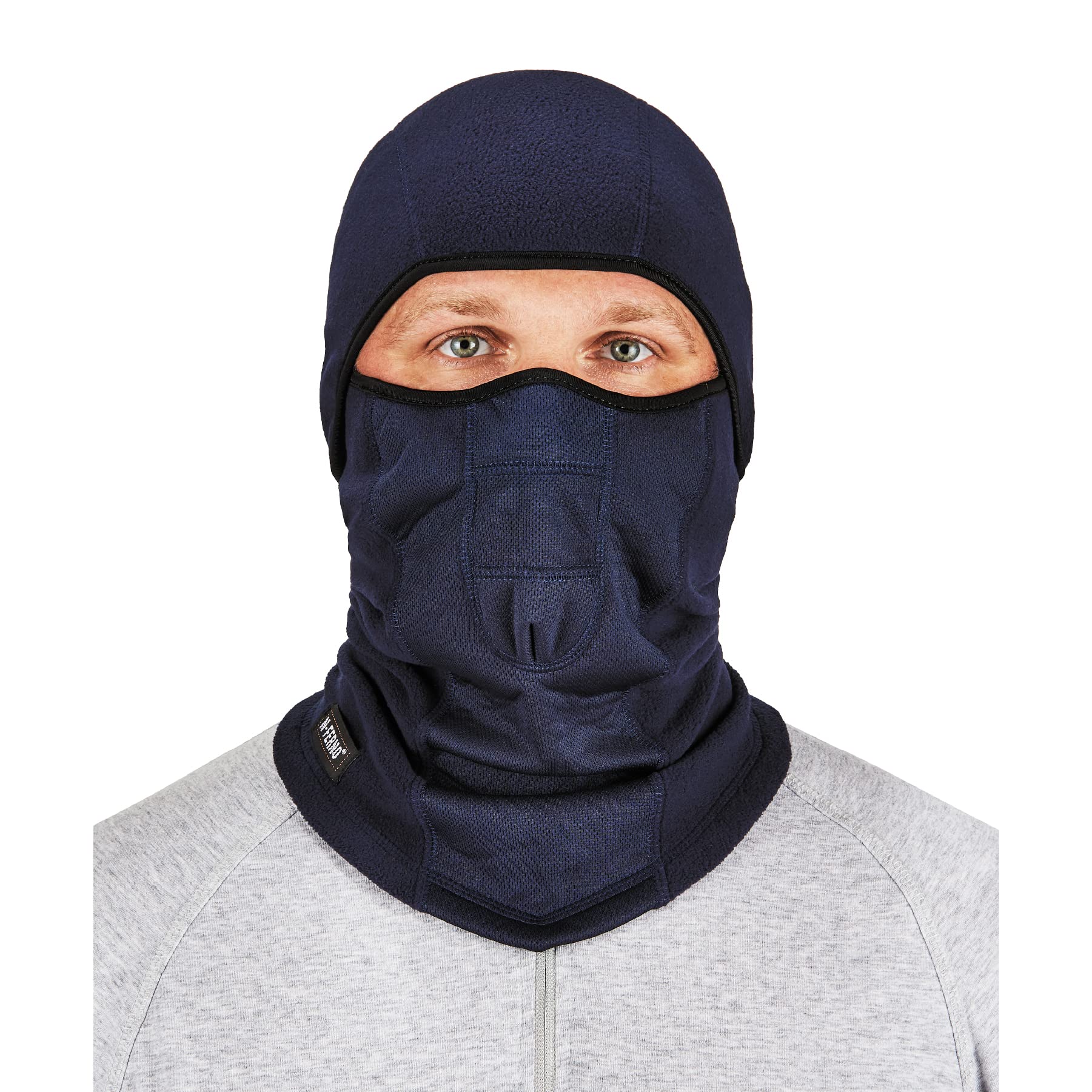 Ergodyne N-Ferno 6823 Balaclava Ski Mask, Wind-Resistant Face Mask, Hinged Design to Wear as Neck Gaiter