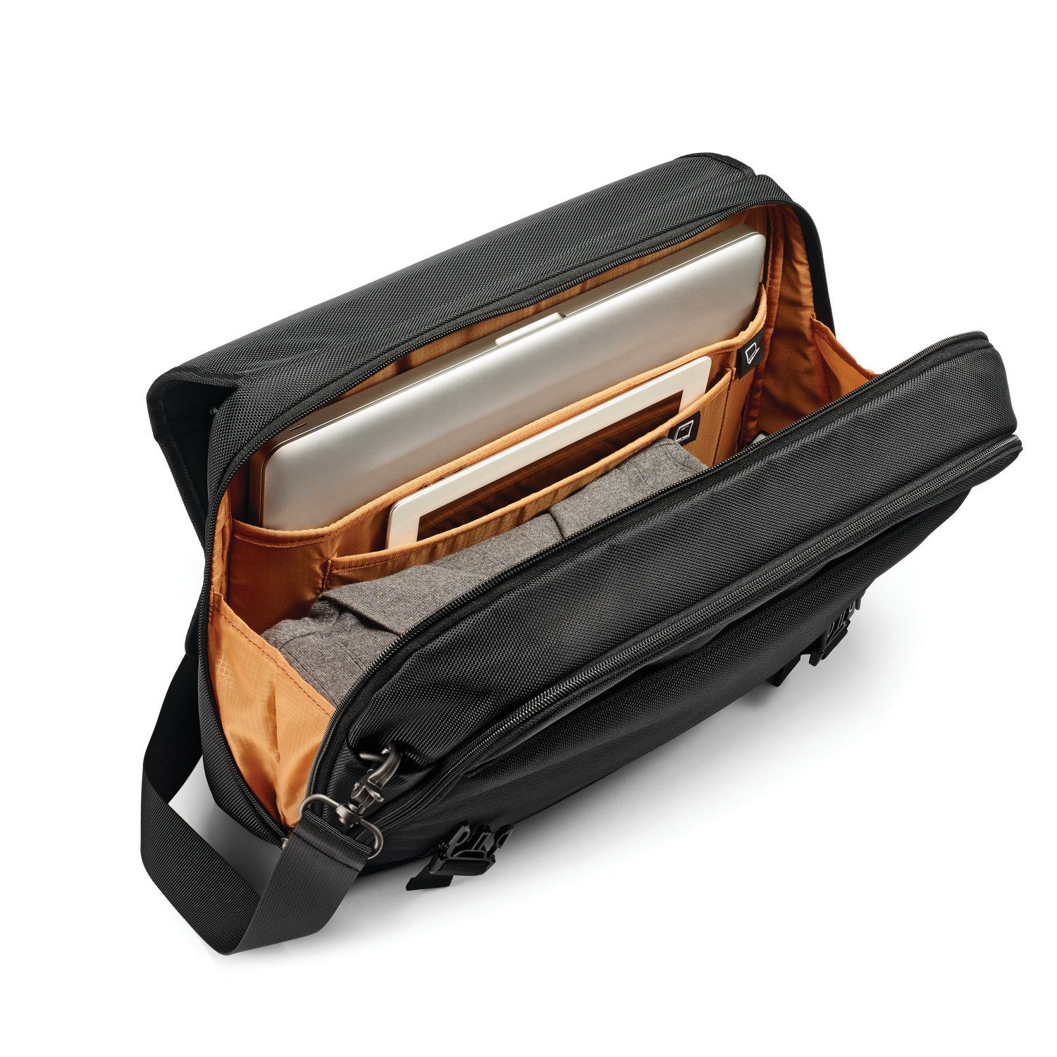 Samsonite Kombi Flapover Briefcase, Black/Brown, One Size