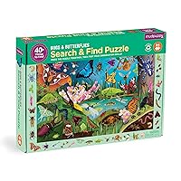 Mudpuppy Bugs & Butterflies — 64 Piece Search & Find Puzzle Jigsaw Puzzle Featuring Diverse Bugs and Insects and Over 40 Hidden Images to Find for Ages 4+