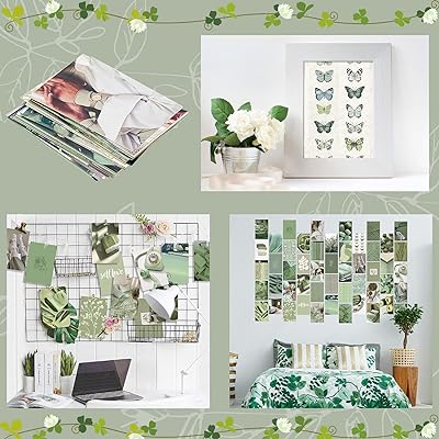 Mua 50PCS Grey Green Wall Art Collage Kit, Aesthetic Picture Indie ...