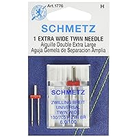SCHMETZ Twin (130/705 H ZWI BR) Sewing Machine Needles - Carded - Size 6.0/100
