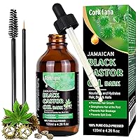 Jamaican Black Castor Oil 120ML, Castor Oil Organic Cold Pressed Unrefined, Natural Castor Oil for Hair Growth, Eyelashes & Eyebrows, Skin & Scalp Moisturizer, Nail Care Grow