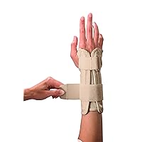 MUELLER Sports Medicine Reversible Wrist Stabilizer with Splint for Men and Women - Compression Wrist Support for Carpal Tunnel, Arthritis, Tendinitis Relief, Beige, Large/X-Large