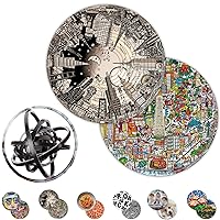 Spin Flip Puzzle - Charles Fazzino - Spin it, Flip it, Solve it! for Those who Love Brain teasers! Adult Fidget Toy. Great Gift for Mom, Dad, Teens, Men and Women