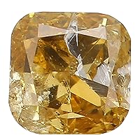 Natural Loose Diamond Cushion Yellow Coffee Color I1 Clarity 2.80X2.80X2.00 MM 0.15 Ct L5382
