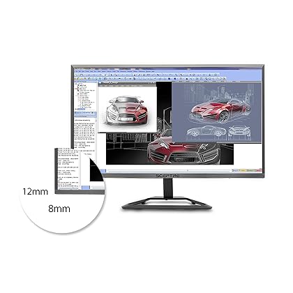 Sceptre 24 Inch Ultra Thin Ultra Slim 1080P 75Hz LED Monitor HDMI VGA, Metal Black (E248W-1920R)