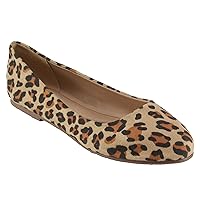Women's Fannie-01 Faux Suede Round-Toe Cushioned Flats