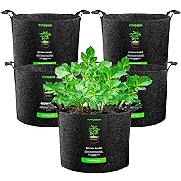 VIVOSUN 5-Pack 30 Gallons Grow Bags, Heavy Duty Thickened Nonwoven Fabric Pots with Handles