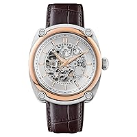 Ingersoll The Michigan Mens 45mm Automatic Watch with Open Heart Dial and Leather Strap