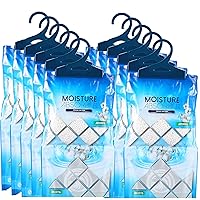 Hanging Moisture Absorber Fresh Cotton 300g | Moisture Absorbing Bags for Bathroom, Closet, Kitchen & Vehicles | Removes Moisture, Humidity & Odors | Portable Dehumidifier | Set Of 10