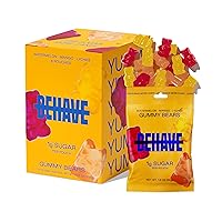 Keto & Diabetic Friendly Gummy Bears, 1.8oz (6-Pack) | Low Sugar, Low Carb Candy, High in Fiber, Natural Fruit Flavors | Non-GMO, Gluten Free, Kosher, Dairy Free, No Artificial Sweeteners