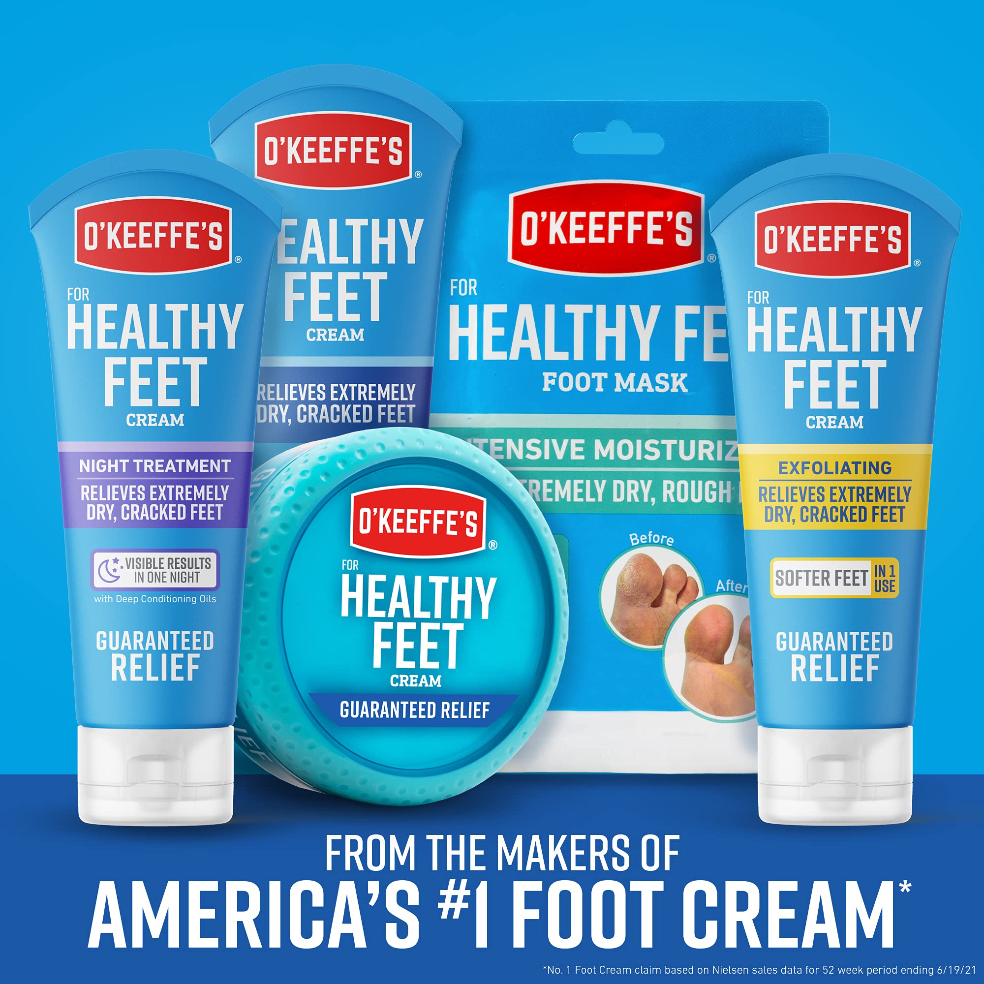O'Keeffe's K0320001-9 Healthy Feet Foot Cream in Jar (9 Pack), 3.2 oz