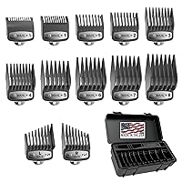 Wahl Clipper Genuine Secure-Snap™ Attachment Guard Organization Kit with Hair Clipper Guards, 14 Piece Elite Storage Kit for Wahl Hair Clippers, Grey -3291-200