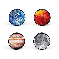 Cosmic Clips Bag Clips, Set of 4, Planet Patterns