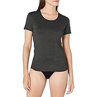 Women's UPF 50+ Short Sleeved Active Swim Shirt Rashguard & Workout Top