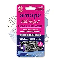Amopé Pedi Perfect Electric Callus Remover Foot File Roller Head Refills, with Diamond Crystals, Removes Hard & Dead Skin, Ultra Coarse for the Toughest Skin – 2 Count